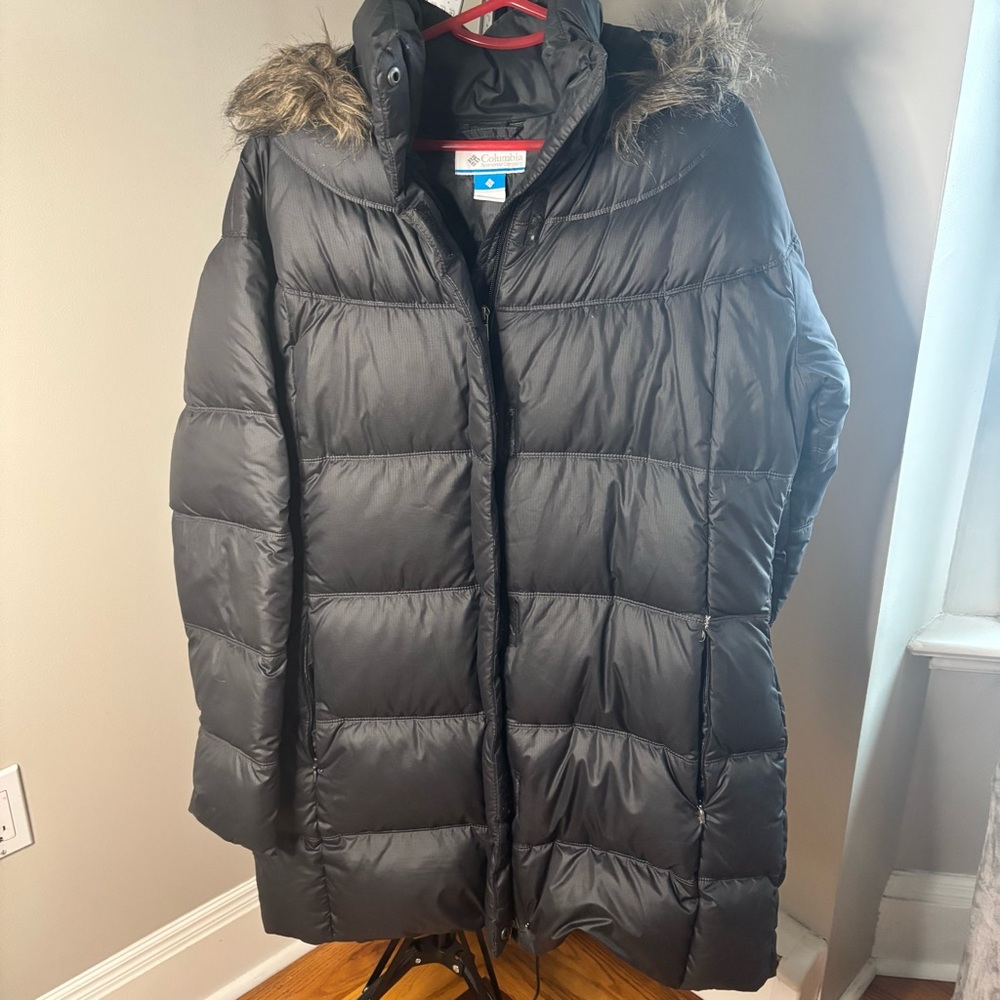 Columbia Charcoal Winter Jacket with Hood